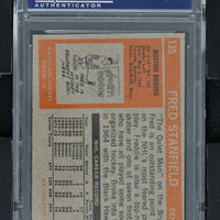 1972 - Topps Hockey #135 Fred Stanfield - PSA 8