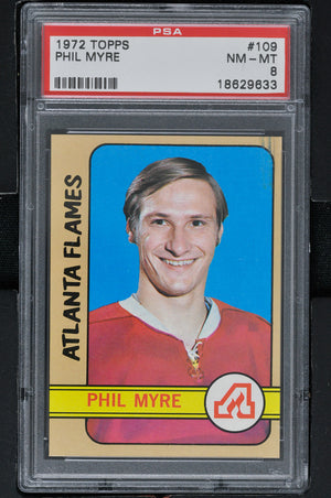 1972 - Topps Hockey #109 Phil Myre - PSA 8