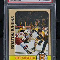 1972 - Topps Hockey #135 Fred Stanfield - PSA 8