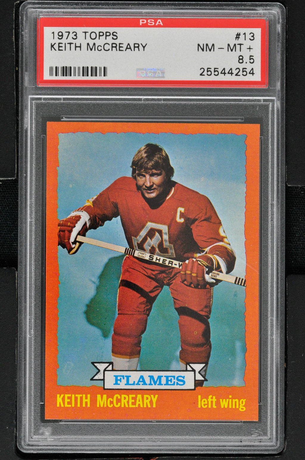 1973 - Topps Hockey #13 Keith McCreary - PSA 8.5