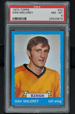 1973 - Topps Hockey #32 Dan Maloney - PSA 8