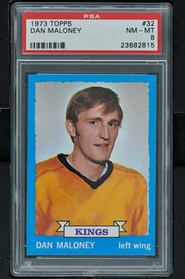 1973 - Topps Hockey #32 Dan Maloney - PSA 8