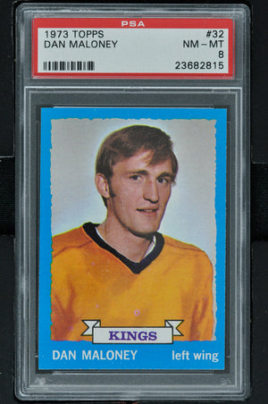 1973 - Topps Hockey #32 Dan Maloney - PSA 8