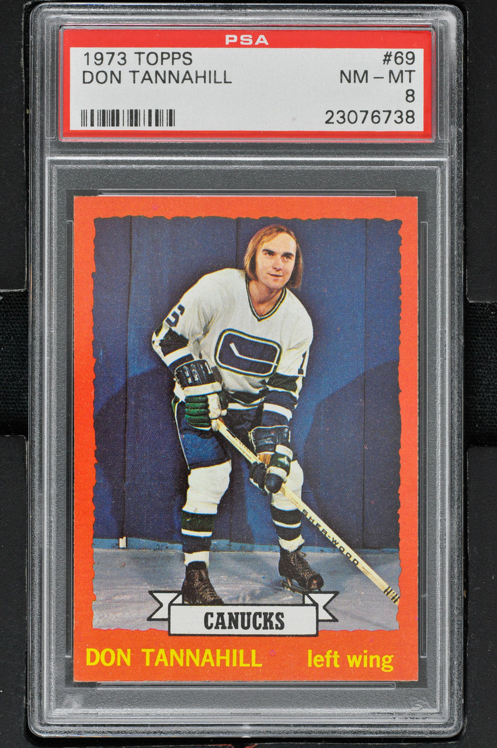 1973 - Topps Hockey #69 Don Tannahill  - PSA 8