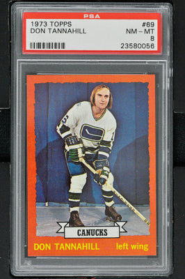 1973 - Topps Hockey #69 Don Tannahill  - PSA 8