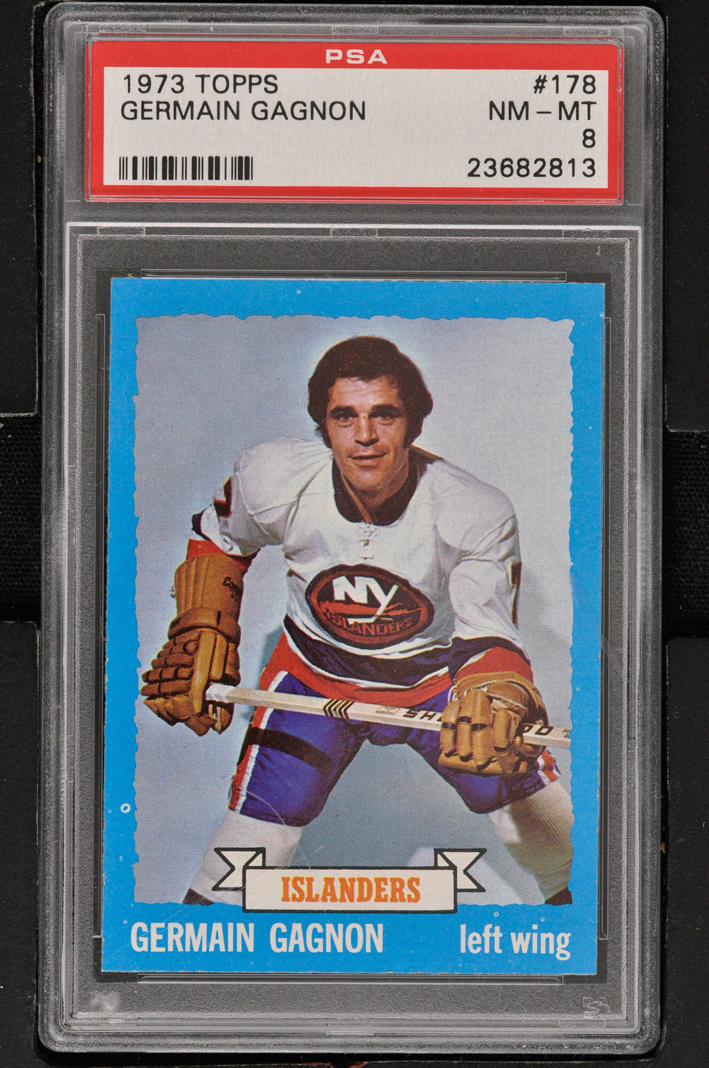 1973 - Topps Hockey #178 Germain Gagnon - PSA 8