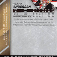 2015 Upper Deck Hockey #2 Frederik Andersen - Series 1 Ungraded - RC000001242