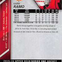2015 Upper Deck Hockey #32 Karri Ramo - Series 1 Ungraded - RC000001254