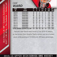 2015 Upper Deck Hockey #33 Cam Ward - Series 1 Ungraded - RC000001257