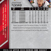 2015 Upper Deck Hockey #44 Jonathan Toews - Series 1 Ungraded
