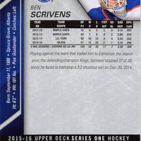 2015 Upper Deck Hockey #70 Ben Scrivens - Series 1 Ungraded - RC000001269