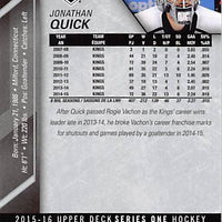 2015 Upper Deck Hockey #85 Jonathan Quick - Series 1 Ungraded - RC000001279