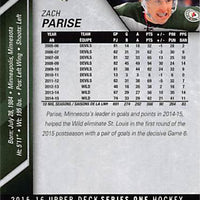 2015 Upper Deck Hockey #94 Zach Parise - Series 1 Ungraded