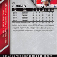 2015 Upper Deck Hockey #102 P.K. Subban - Series 1 Ungraded - RC000001283