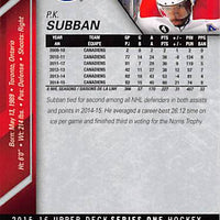 2015 Upper Deck Hockey #102 P.K. Subban - Series 1 Ungraded - RC000001285