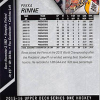 2015 Upper Deck Hockey #109 Pekka Rinne - Series 1 Ungraded