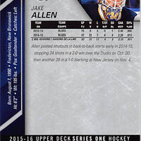 2015 Upper Deck Hockey #160 Jake Allen - Series 1 Ungraded