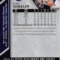 2015 Upper Deck Hockey #192 Blake Wheeler - Series 1 Ungraded - RC000001327