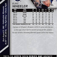 2015 Upper Deck Hockey #192 Blake Wheeler - Series 1 Ungraded - RC000001328