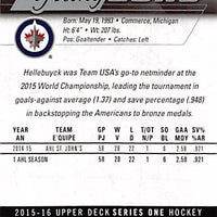 2015 Upper Deck Hockey #214 Connor Hellebuyck - Series 1 - RC - Young Guns  Ungraded