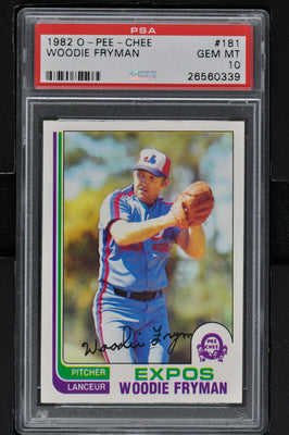 1982 O-Pee-Chee Baseball #181 Woodie Fryman PSA 10 - RC000001110
