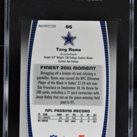 2012 Topps Finest Football #95 Tony Romo - Refractor Blue 97/99 - SGC 9