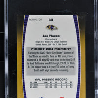 2012 Topps Finest Football #63 Joe Flacco - Refractor Gold 2/50 - SGC 9