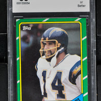 1986 Topps Football #231 Dan Fouts - BCCG 10