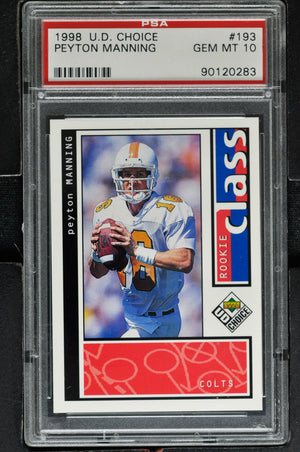 1998 U.D. Choice #193 Peyton Manning - RC - PSA 10