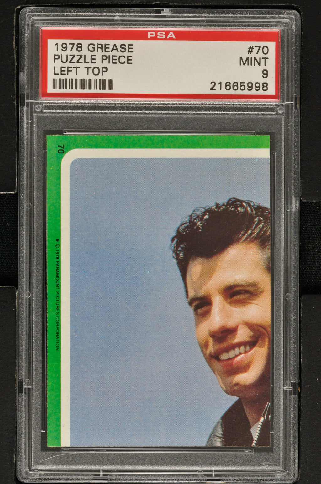 1978 - Topps Grease Series 2 #70 Puzzle Piece Left Top - PSA 9