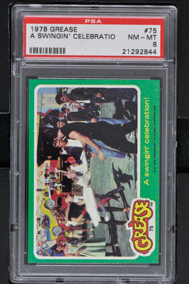 1978 - Topps Grease Series 2 #75 A Swingin' Celebration! - PSA 8