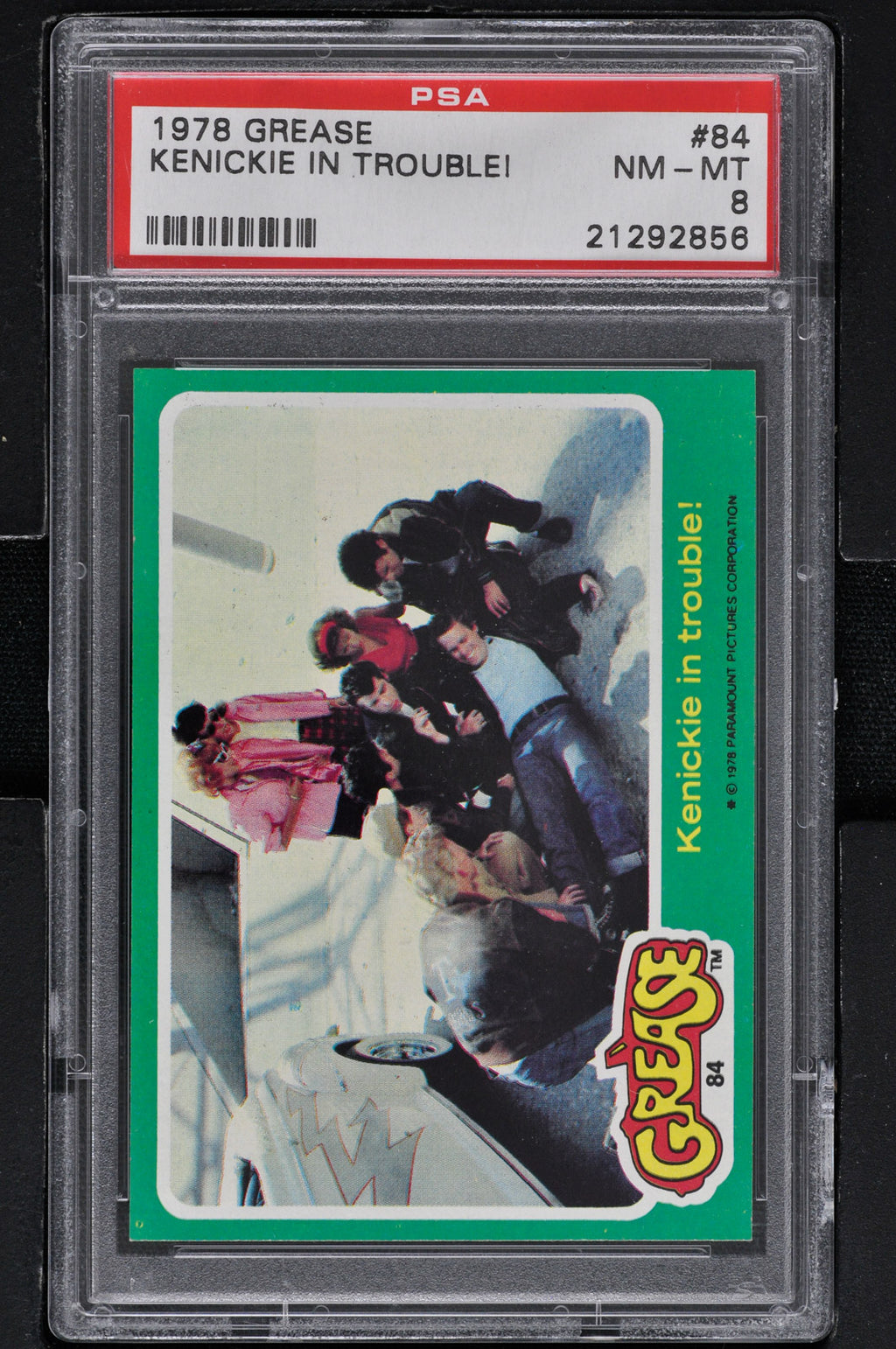 1978 - Topps Grease Series 2 #84 Kenickie in Trouble! - PSA 8