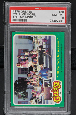 1978 - Topps Grease Series 2 #88 Tell Me More, Tell Me More! - PSA 8