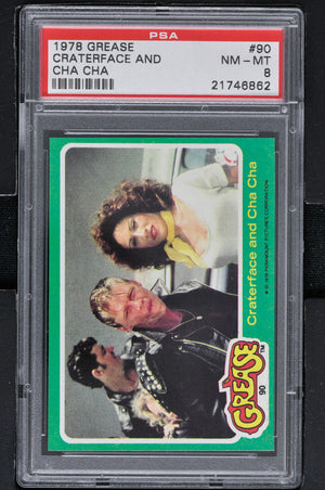1978 - Topps Grease Series 2 #90 Craterface and Cha Cha - PSA 8