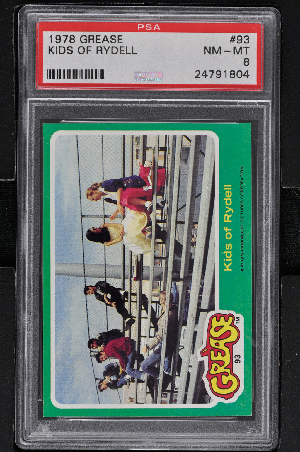 1978 - Topps Grease Series 2 #93 Kids of Rydell - PSA 8