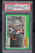 1978 - Topps Grease Series 2 #94 Knocking the Jocks Out of Their Sweatsocks - PSA 8