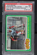 1978 - Topps Grease Series 2 #94 Knocking the Jocks Out of Their Sweatsocks - PSA 8