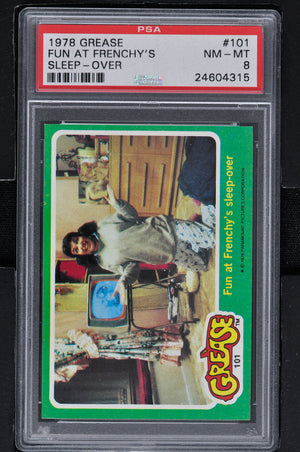 1978 - Topps Grease Series 2 #101 Fun at Frenchy's Sleepover - PSA 8
