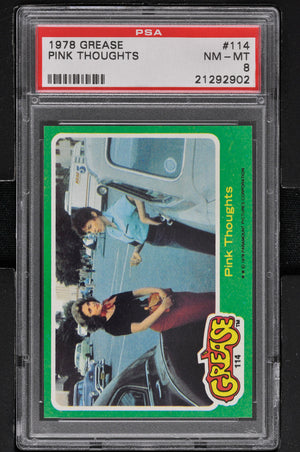 1978 - Topps Grease Series 2 #114 Pink Thoughts - PSA 8