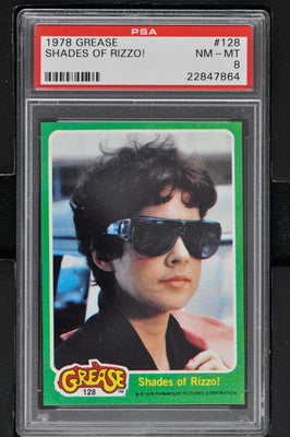 1978 - Topps Grease Series 2 #128 Shades of Rizzo! - PSA 8