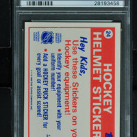 1989 Topps Stickers  Hockey #24 Vancouver Canucks - PSA 8.5 - RC000001702