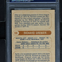 1976 O-Pee-Chee - WHA  Hockey #59 Richard Grenier RC - PSA 8 - RC000002100