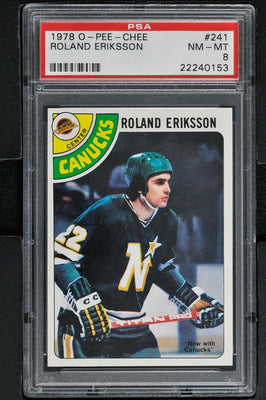 1978 O-Pee-Chee Hockey #241 Roland Eriksson - PSA 8 - RC000001343