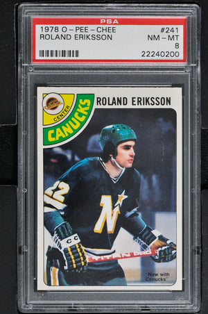 1978 O-Pee-Chee Hockey #241 Roland Eriksson - PSA 8 - RC000001344