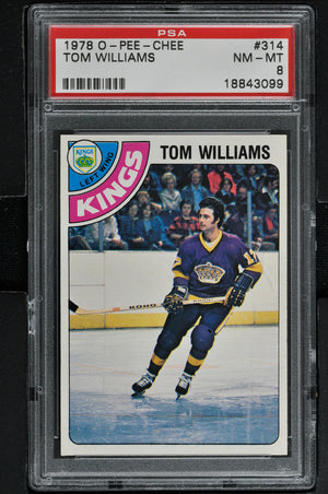 1978 O-Pee-Chee Hockey #314 Tom Williams - PSA 8 - RC000001347