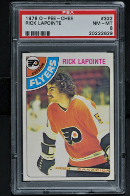 1978 O-Pee-Chee Hockey #322 Rick Lapointe - PSA 8 - RC000001349