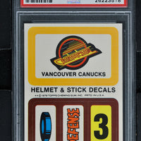 1979 Topps Sticker Team Logo Inserts  Hockey #N/A Vancouver Canucks - PSA 9 - RC000001383