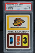 1979 Topps Sticker Team Logo Inserts  Hockey #N/A Vancouver Canucks - PSA 9 - RC000001383