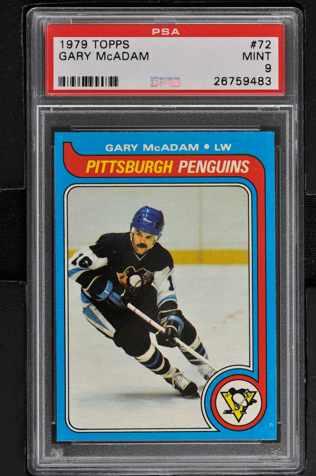1979 Topps  Hockey #72 Gary McAdam - PSA 9 - RC000001431