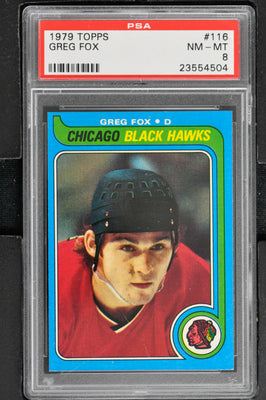 1979 Topps  Hockey #116 Greg Fox - RC - PSA 8 - RC000001450